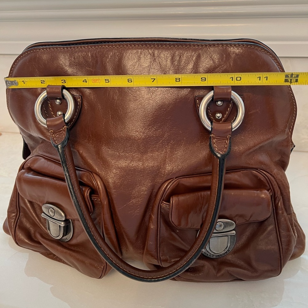 MARC JACOBS BLAKE BROWN LEATHER SATCHEL VINTAGE - Picture 12 of 17